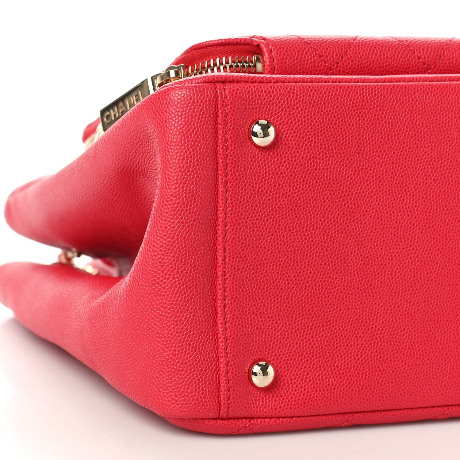 Chanel Caviar Quilted Small Business Affinity Shopping Bag Red 8 of 9