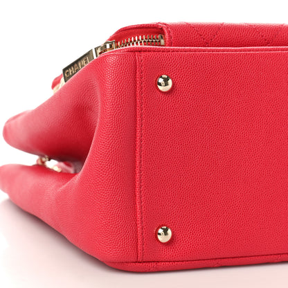 Chanel Caviar Quilted Small Business Affinity Shopping Bag Red 8 of 9