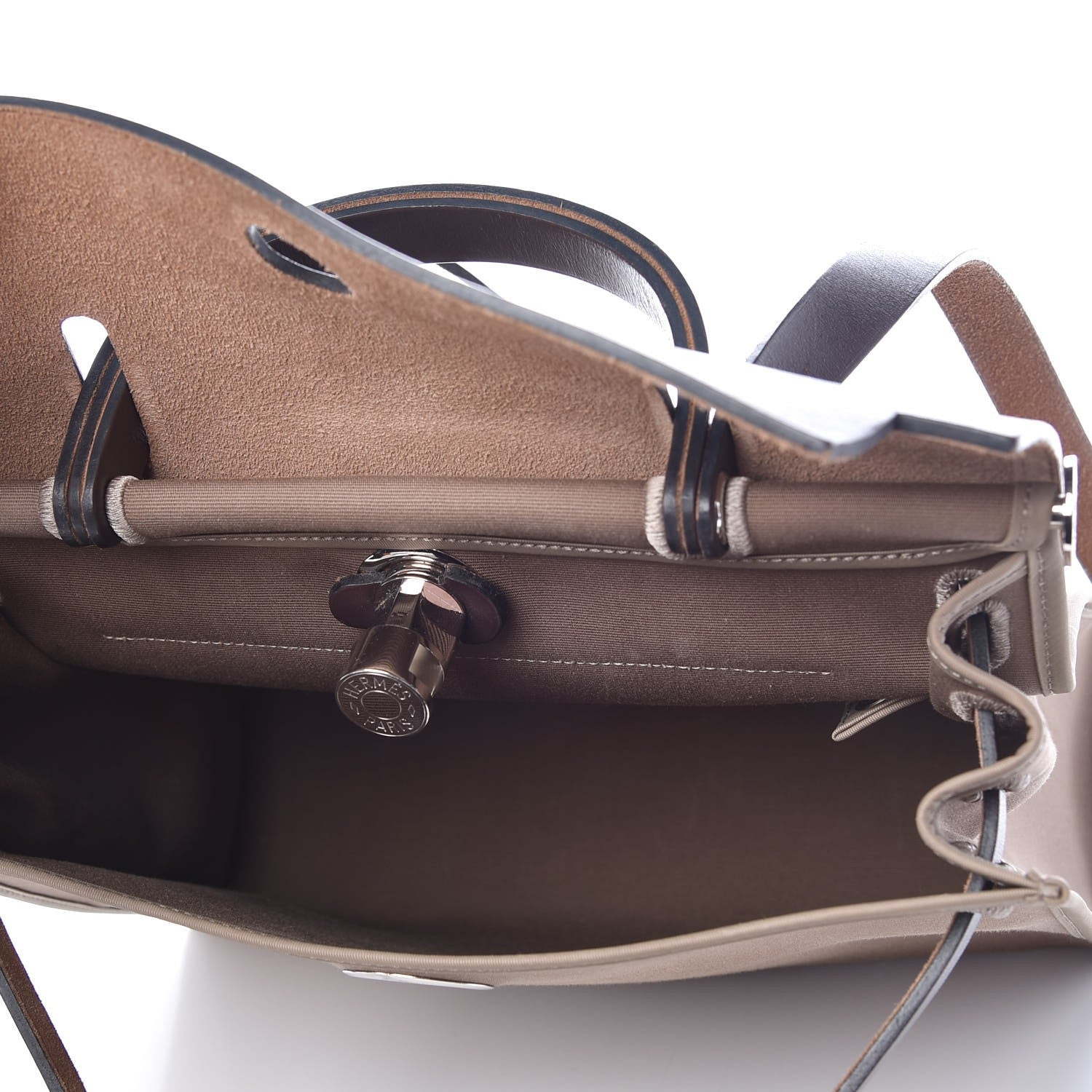 Hermes Vache Hunter Toile Herbag Zip 31 PM Etoupe Ebene 7 of 17