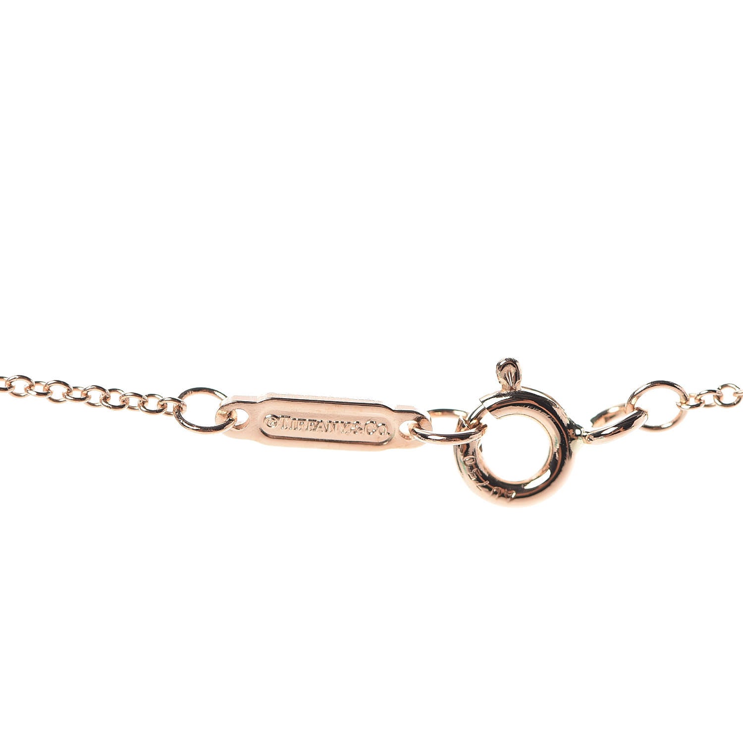 Tiffany 18K Rose Gold Mini Heart Key Pendant Necklace 5 of 6