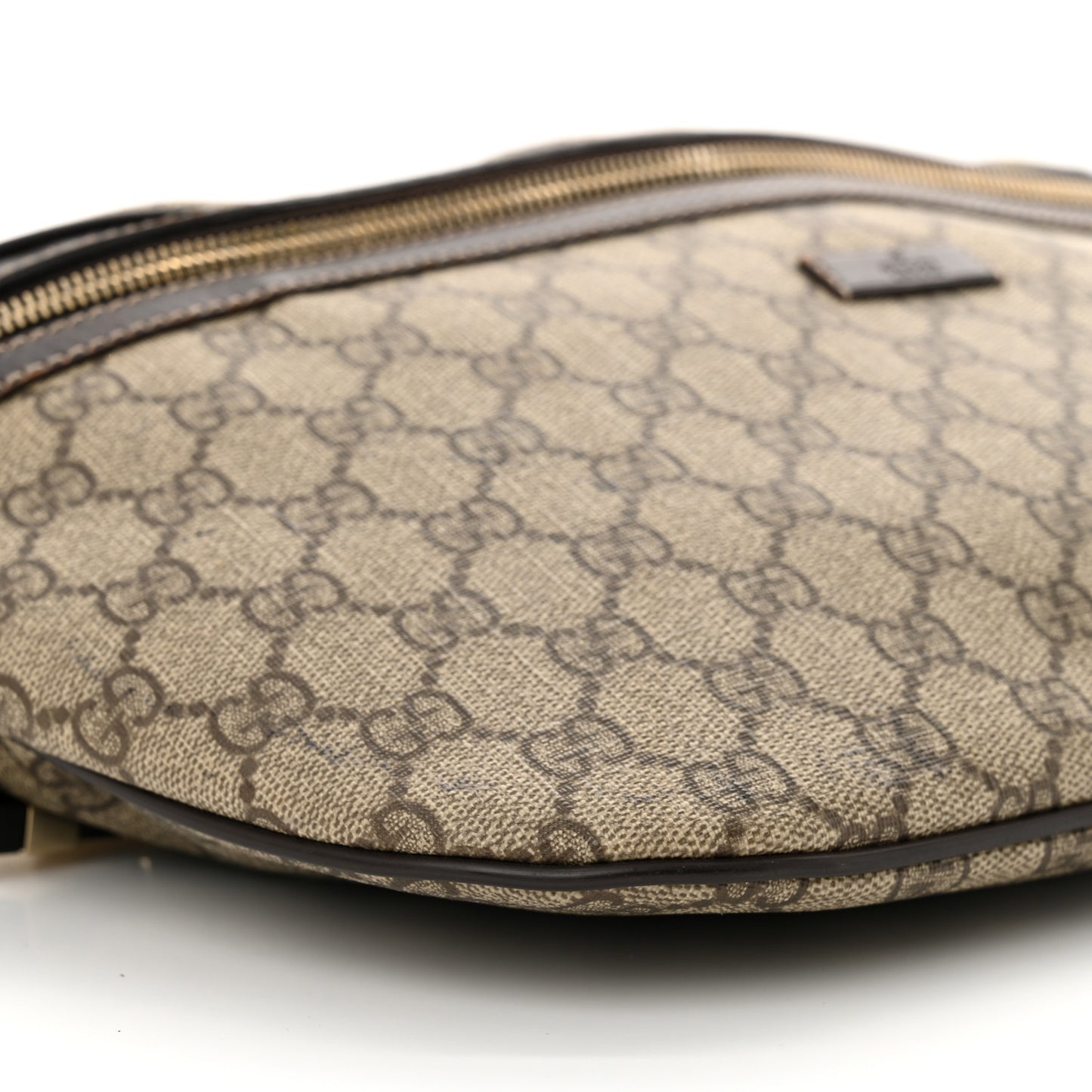 GG Supreme Monogram Belt Bag Dark Brown