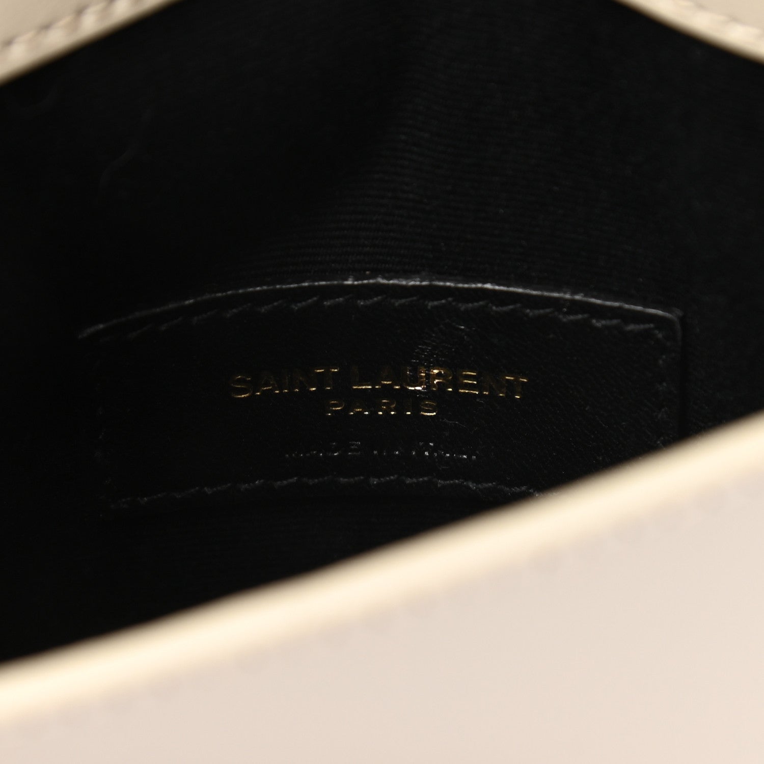 Saint Laurent Smooth Shiny Calfskin Monogram Uptown Baby Pouch Crema Soft 6 of 6