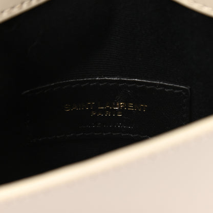 Saint Laurent Smooth Shiny Calfskin Monogram Uptown Baby Pouch Crema Soft 6 of 6