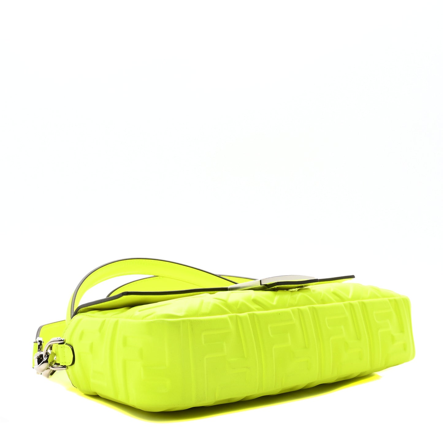 X MARC JACOBS Nappa FF 1974 Embossed Baguette Yellow Fluo