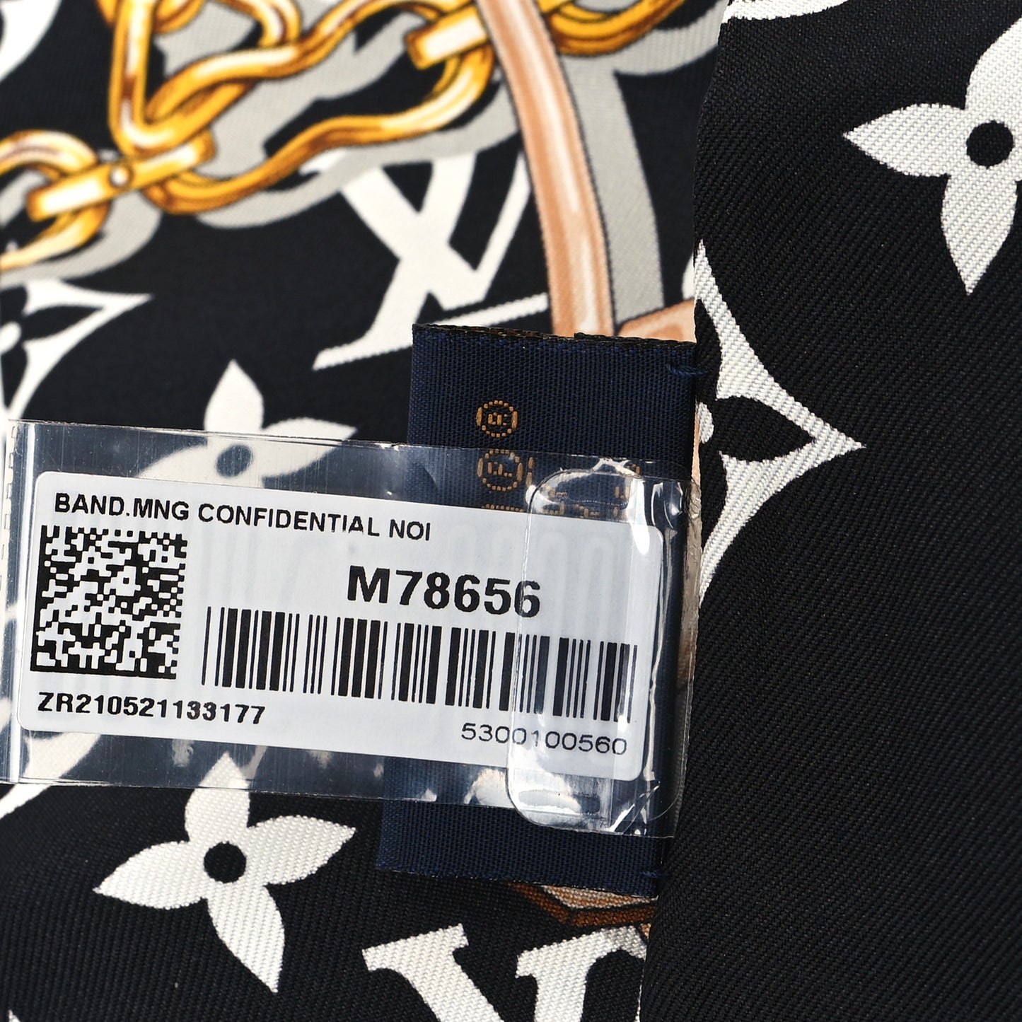 Silk Monogram Confidential Bandeau Black