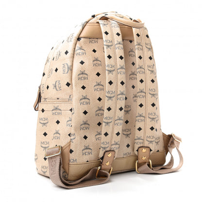 MCM Visetos Medium Studded Stark Backpack Beige 2 of 10