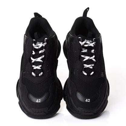 Balenciaga Fabric Mesh Mens Triple S Sneakers 42 Black 5 of 8