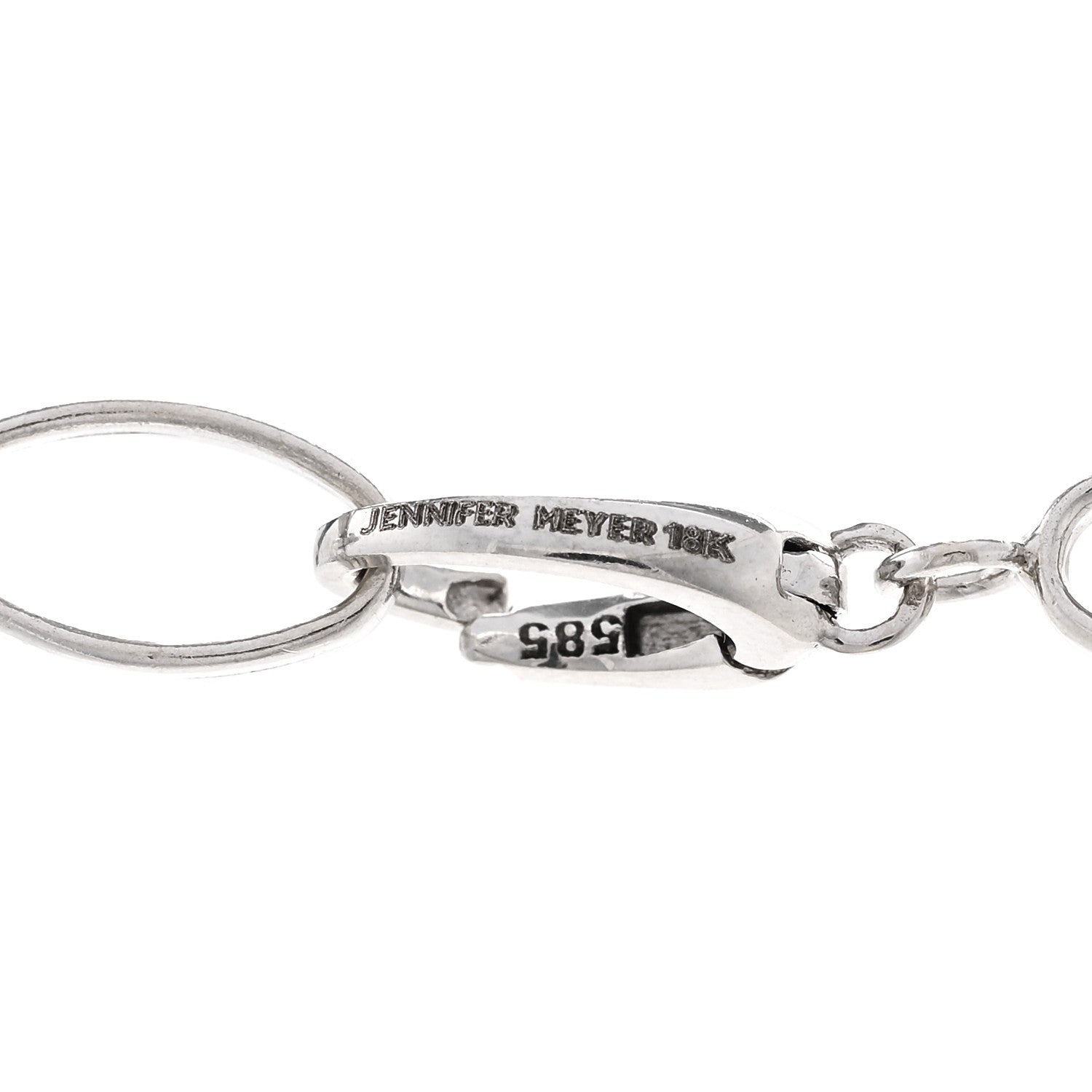 Jennifer Meyer 18K White Gold Medium Edith Link Necklace 5 of 5