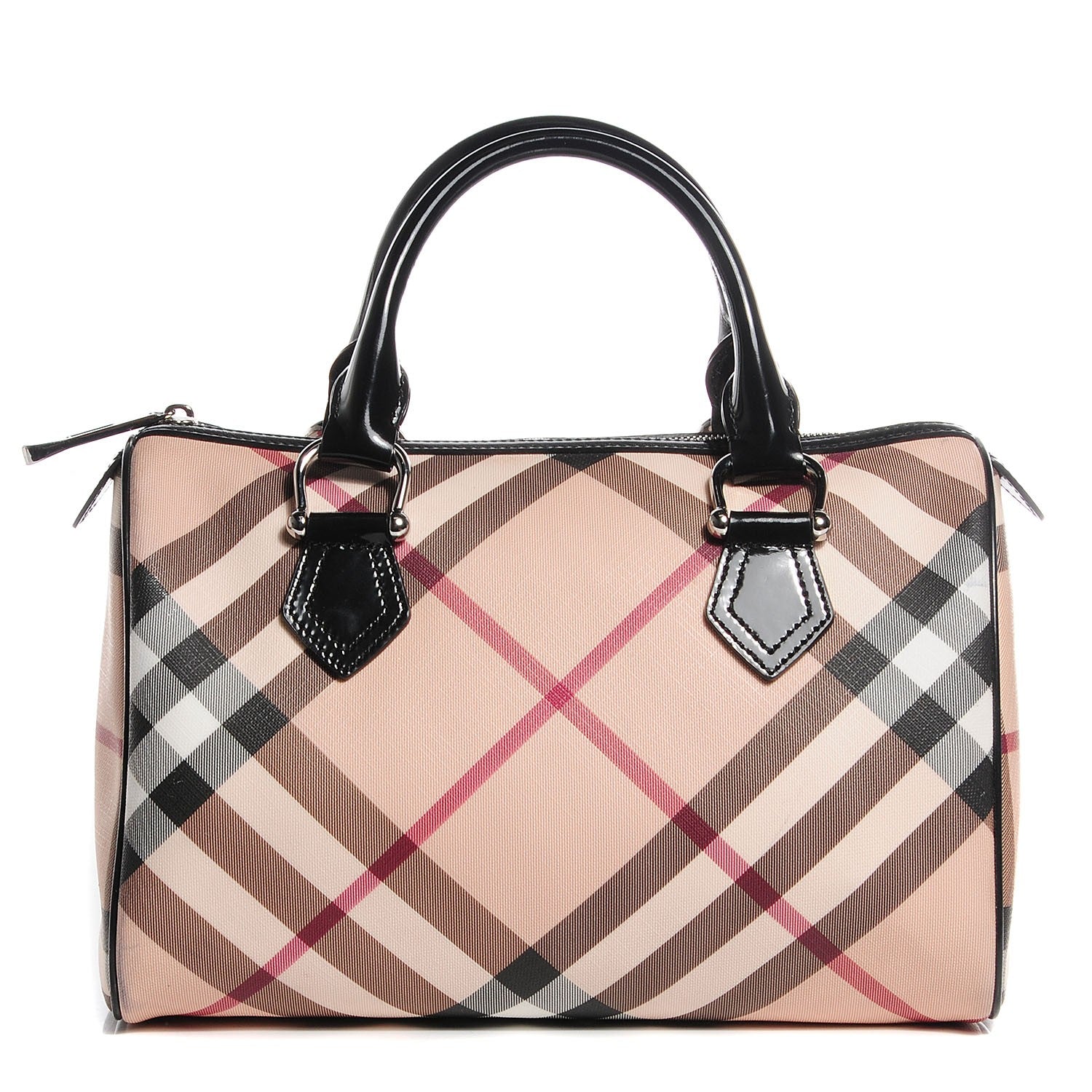 Burberry Supernova Check Medium Chester Bowling Bag Black 1 of 8
