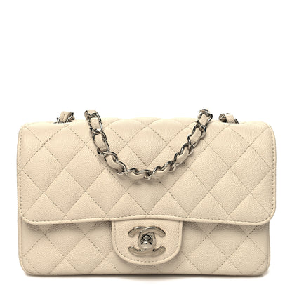 Chanel Caviar Quilted Mini Rectangular Flap Light Beige 1 of 12