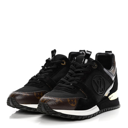 Louis Vuitton Suede Monogram Run Away Sneakers 37 Black 3 of 11