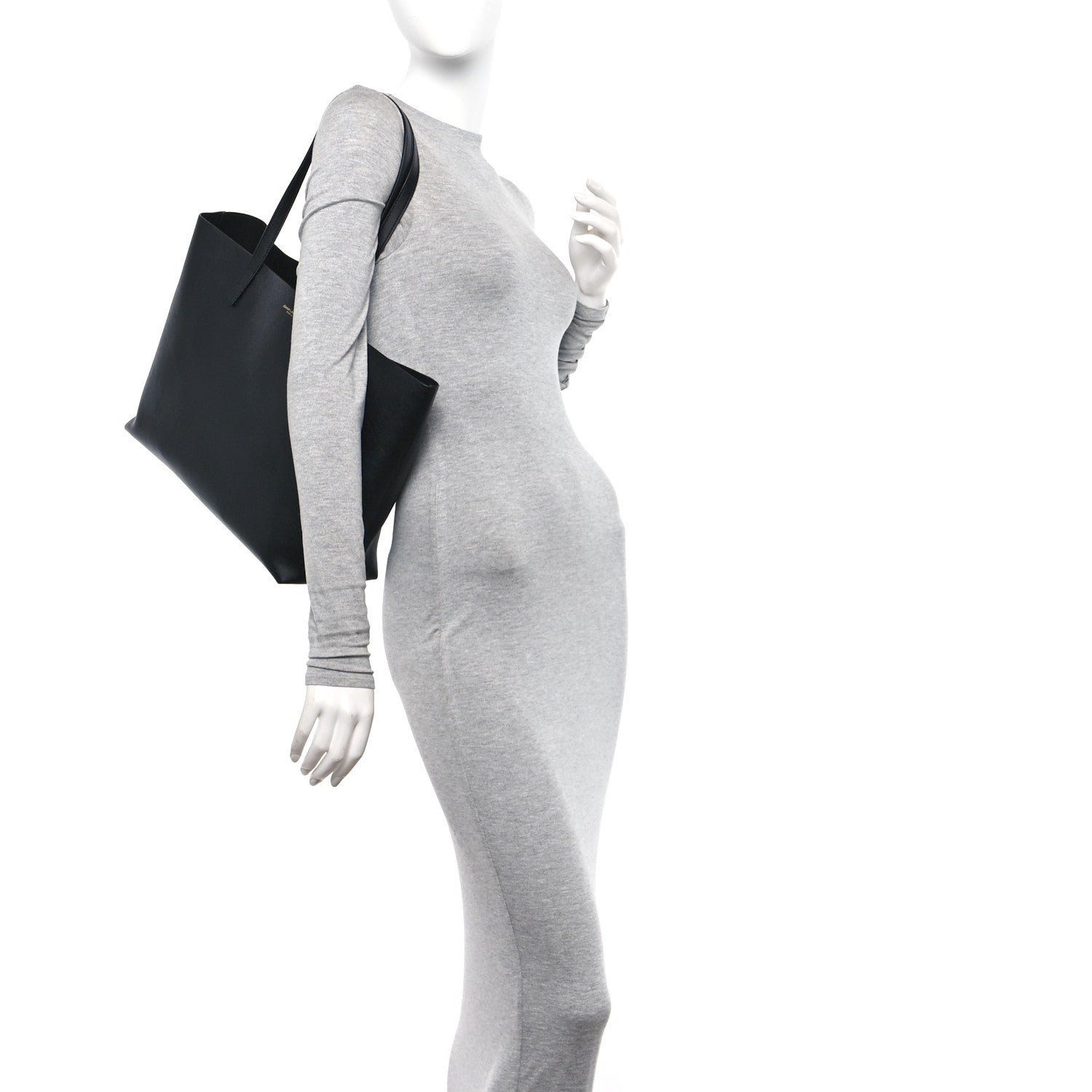 Saint Laurent Calfskin Large Shopping Tote Black 2 of 11