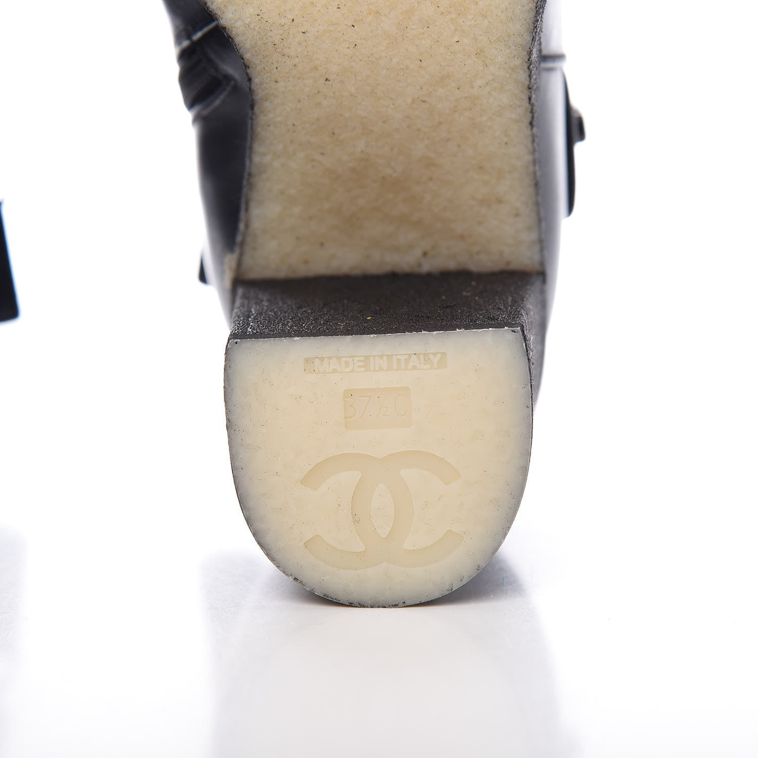 Chanel Iridescent Goatskin CC Turnlock Short Boots 37.5 Black 6 of 9