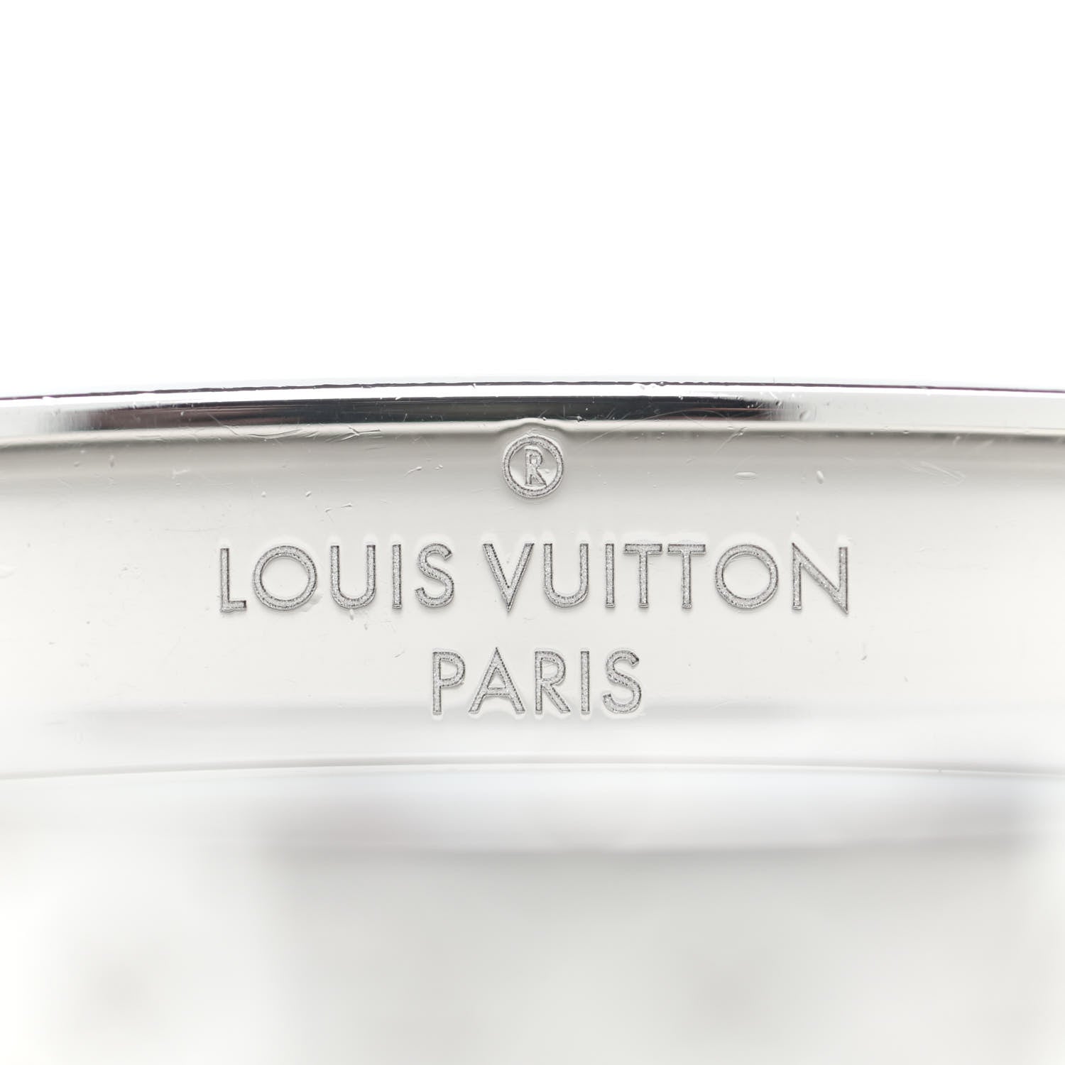 Louis Vuitton Brass Palladium Plated Nanogram Cuff M Silver 5 of 7