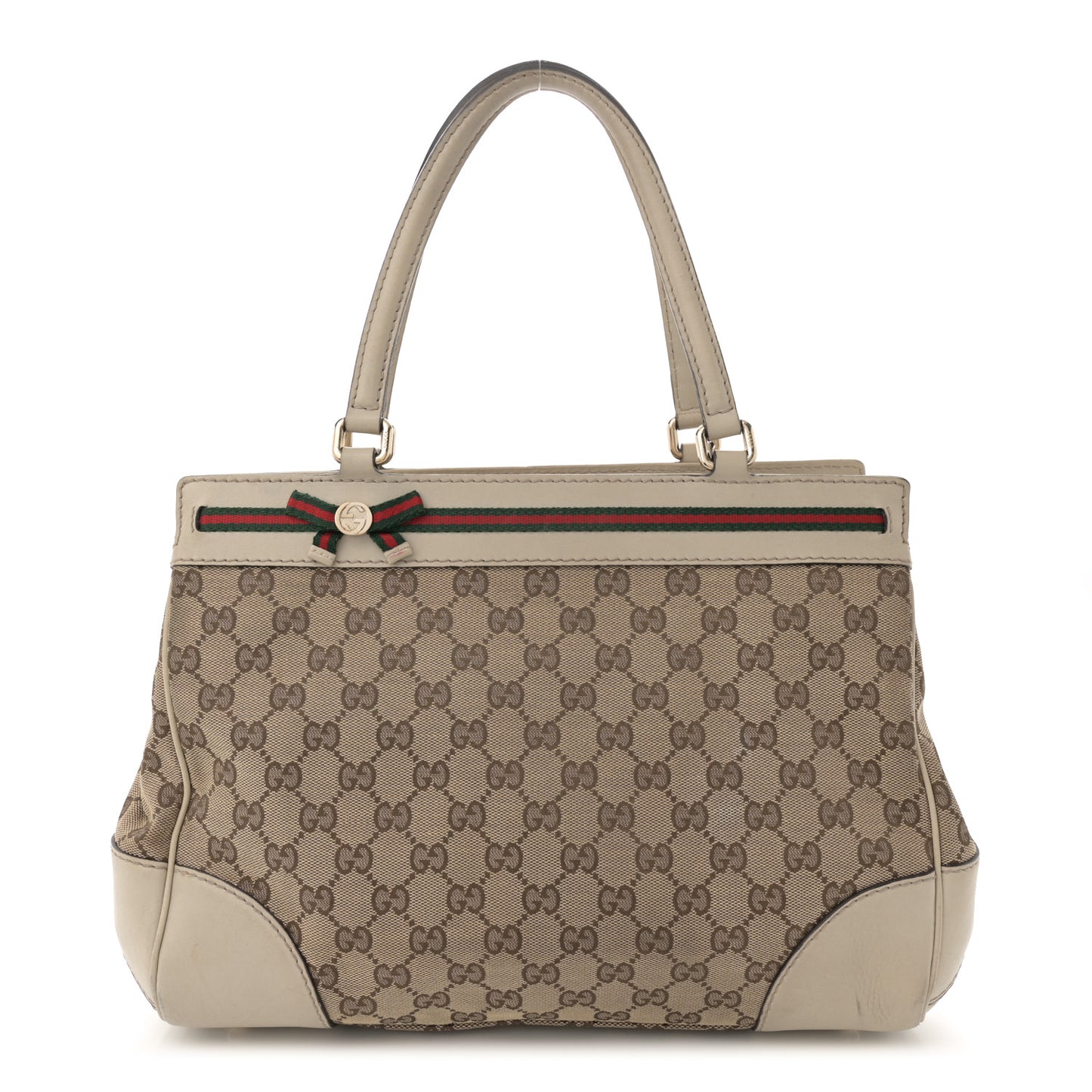 Monogram Web Medium Mayfair Tote Off White