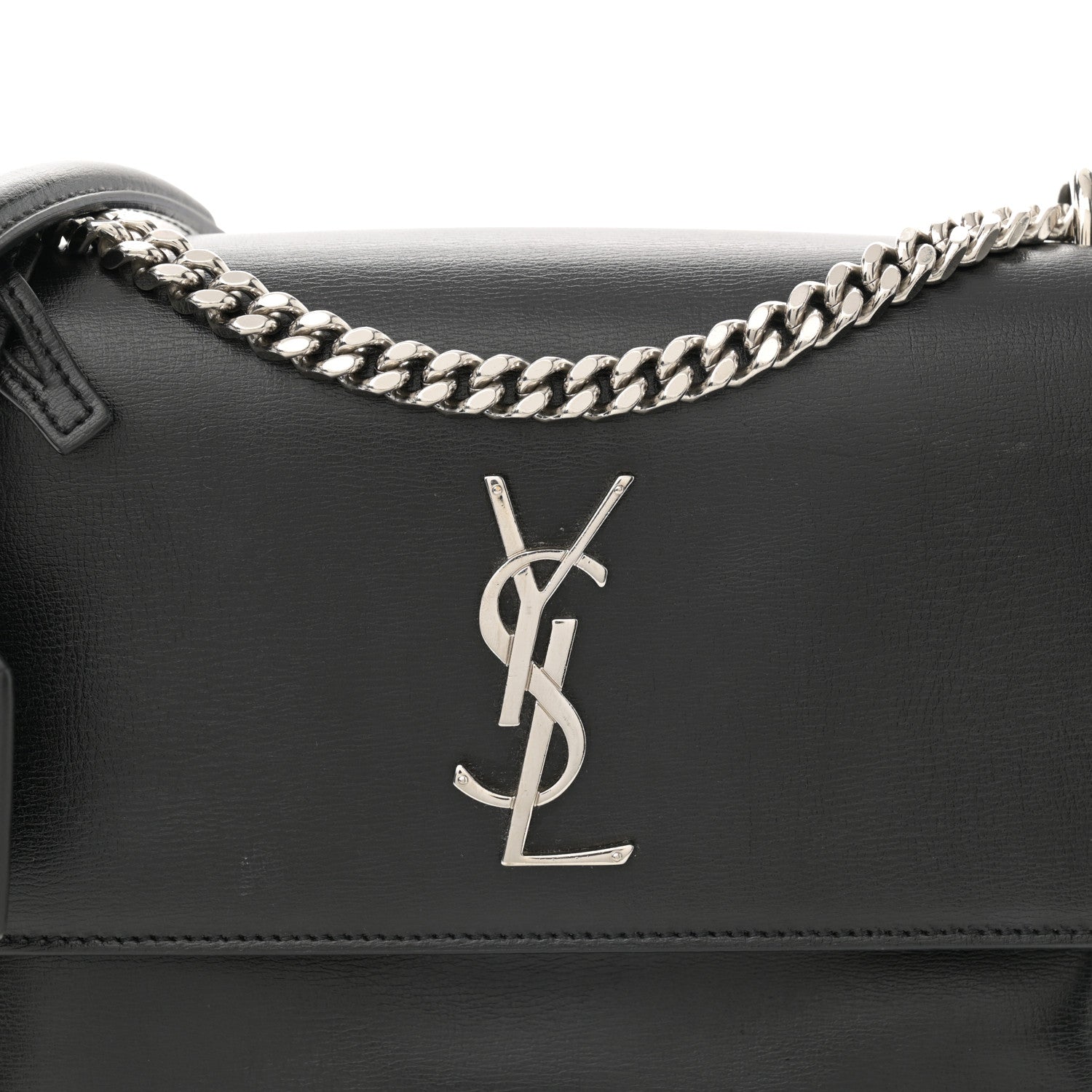 Saint Laurent Calfskin Medium Monogram Sunset Black 8 of 11