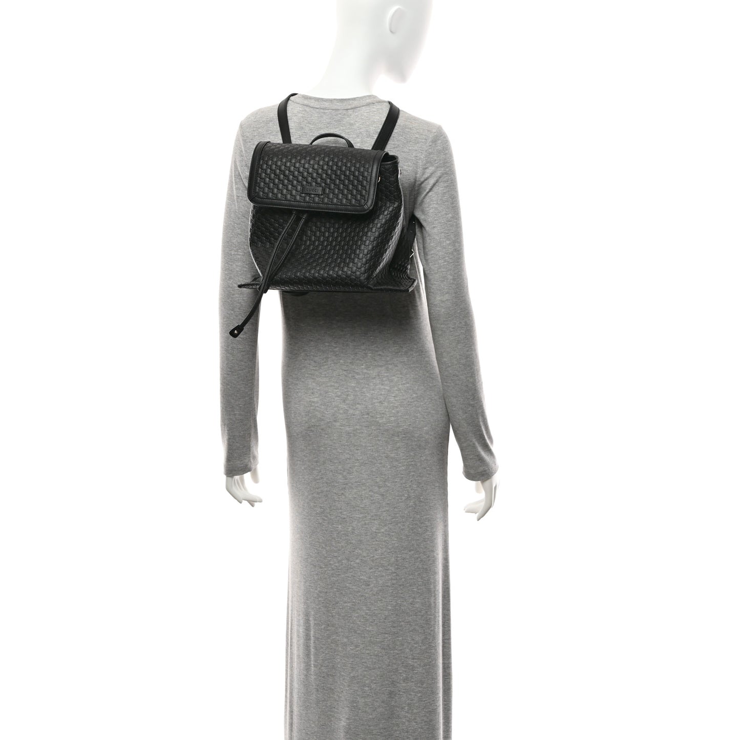 Microguccissima Drawstring Backpack Black