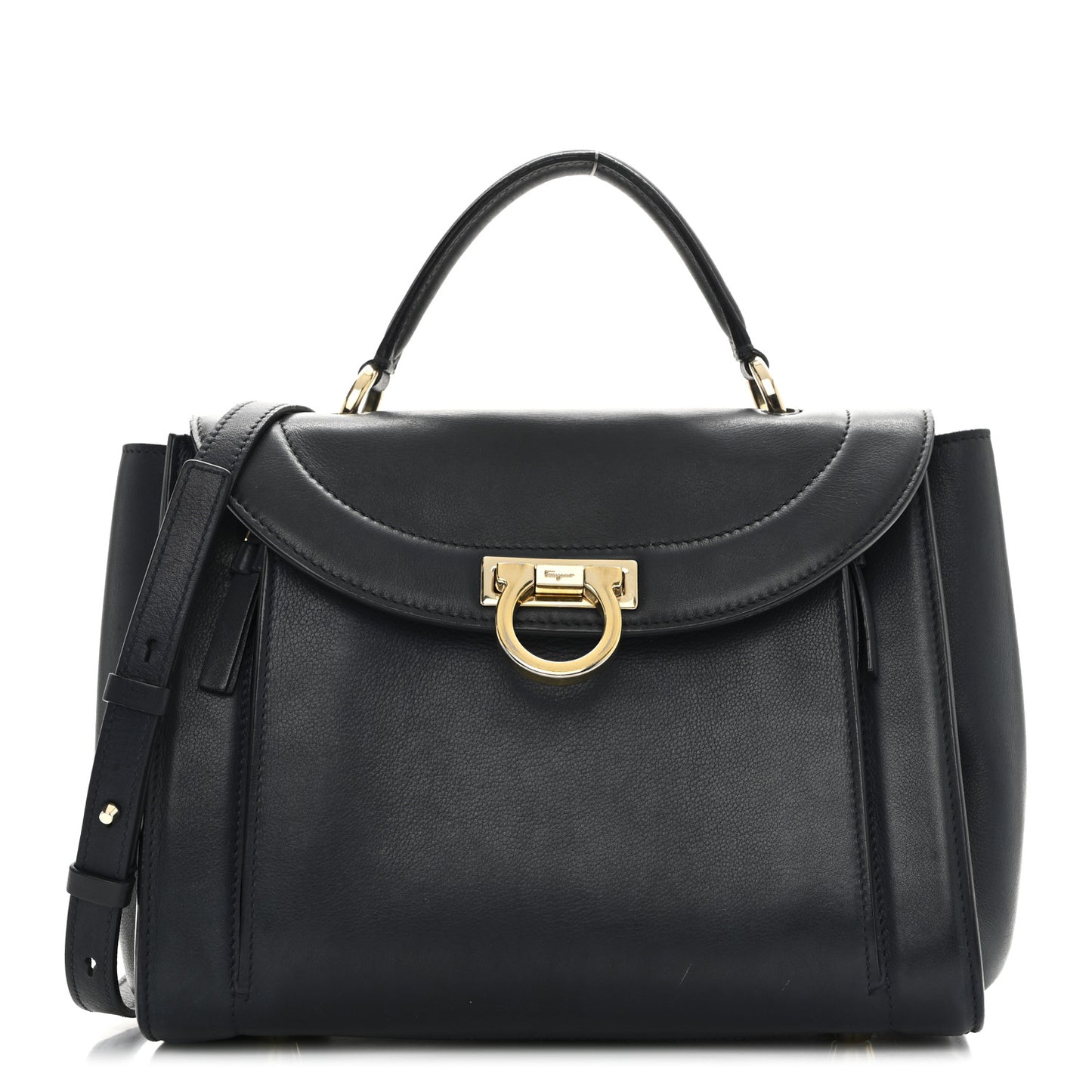 Calfskin Sofia Rainbow Top Handle Bag Blue