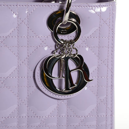 Christian Dior Patent Cannage Lady Dior Medium Lilac 6 of 9