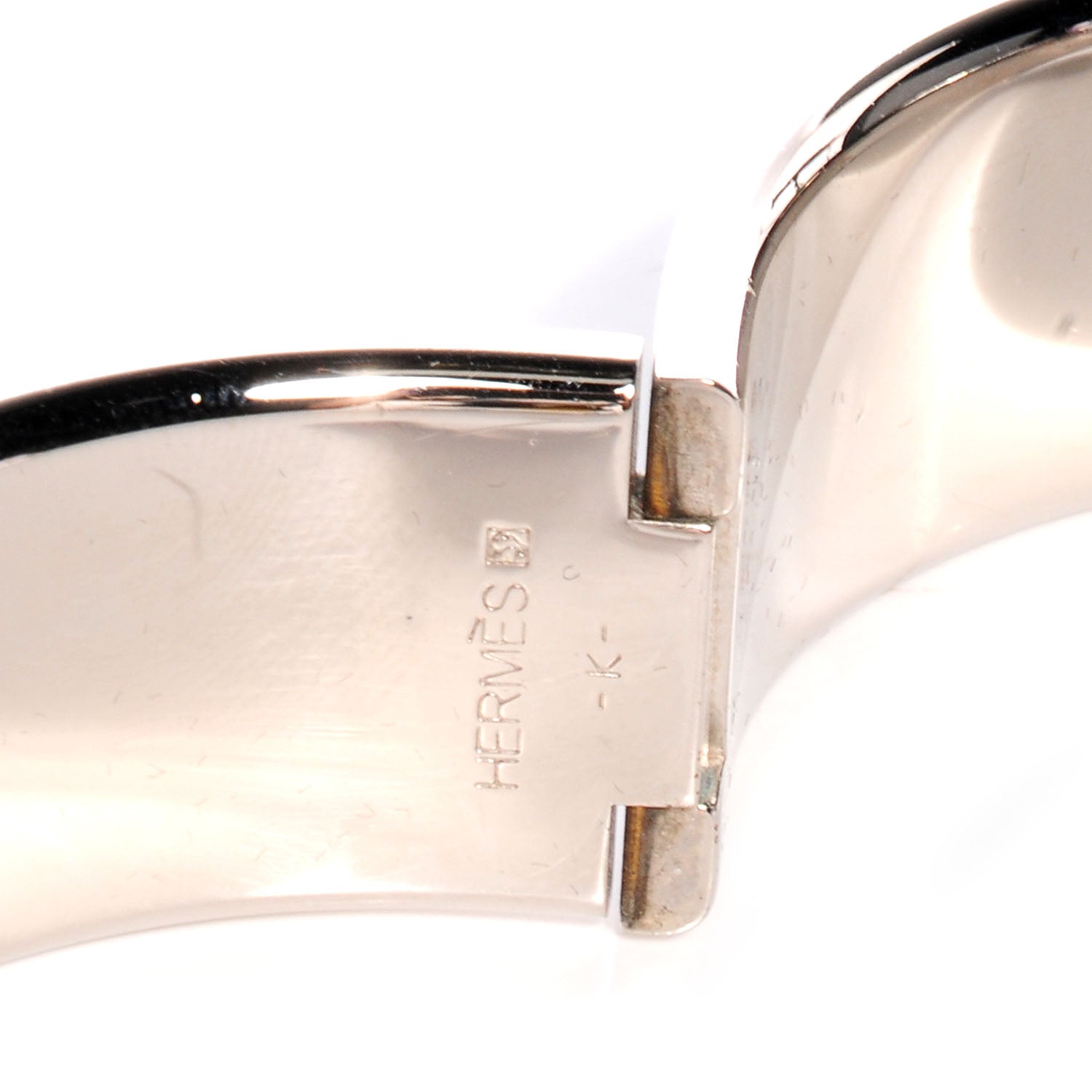 Hermes Enamel Clic Clac H Bracelet Wide PM Black 4 of 5