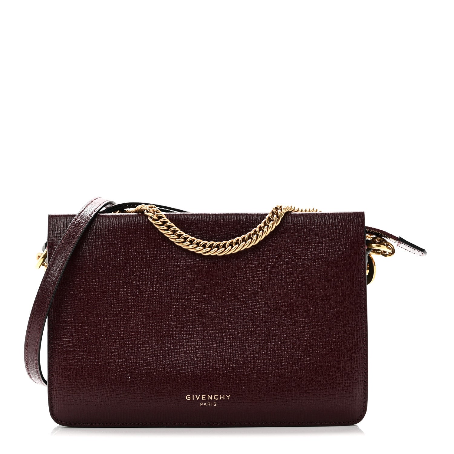 Givenchy Grained Calfskin Suede Cross 3 Crossbody Bag Aubergine Graphite 1 of 10