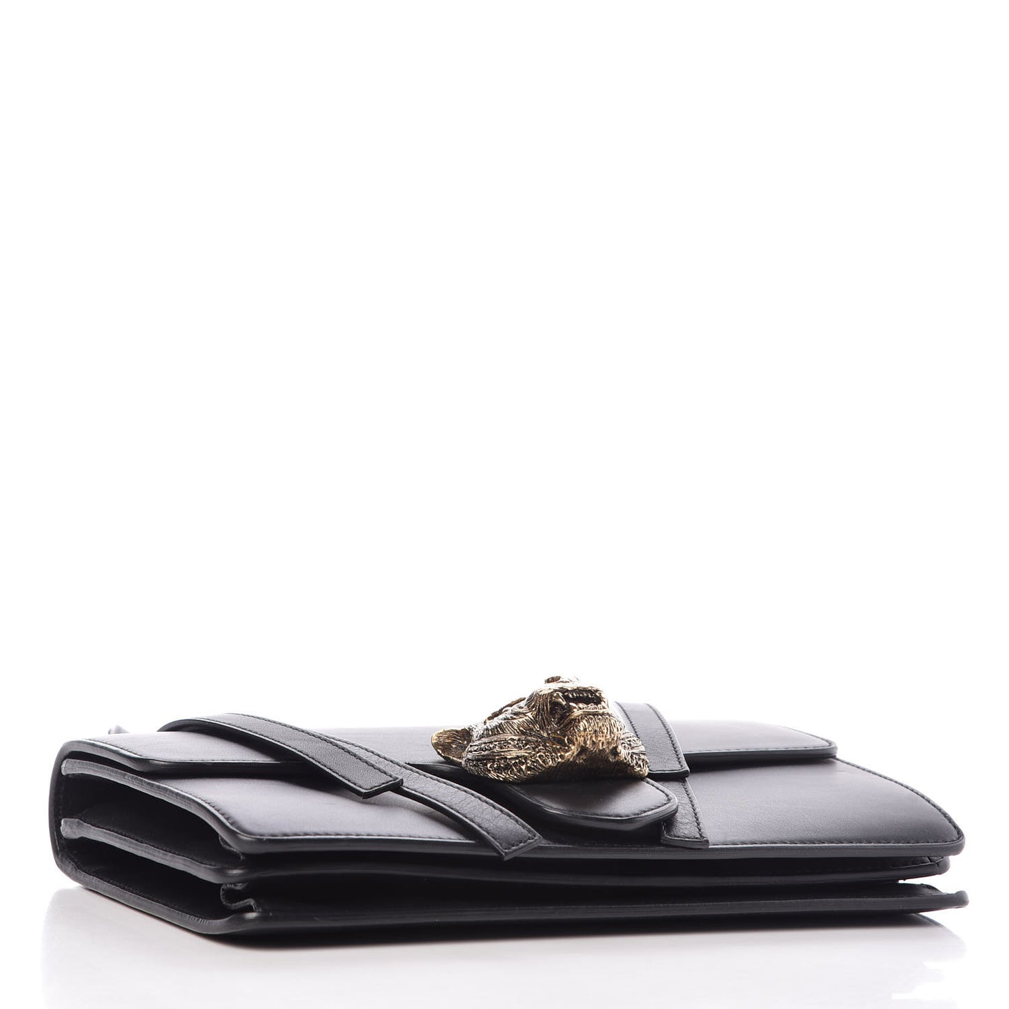 Calfskin Animalier Shoulder Bag Black