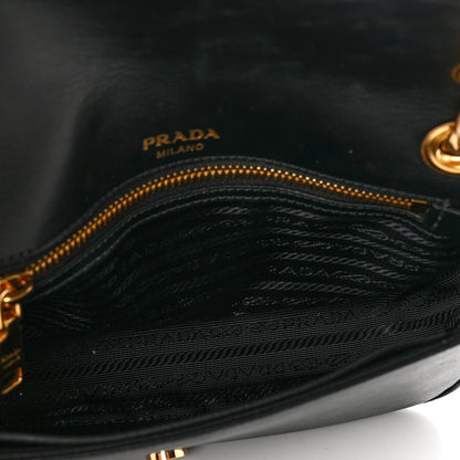 Prada Saffiano Flap Shoulder Bag Black 5 of 9