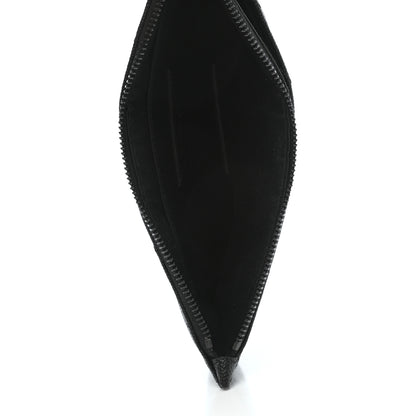Saint Laurent Grain De Poudre Chevron Monogram Bill Pouch Black 5 of 7