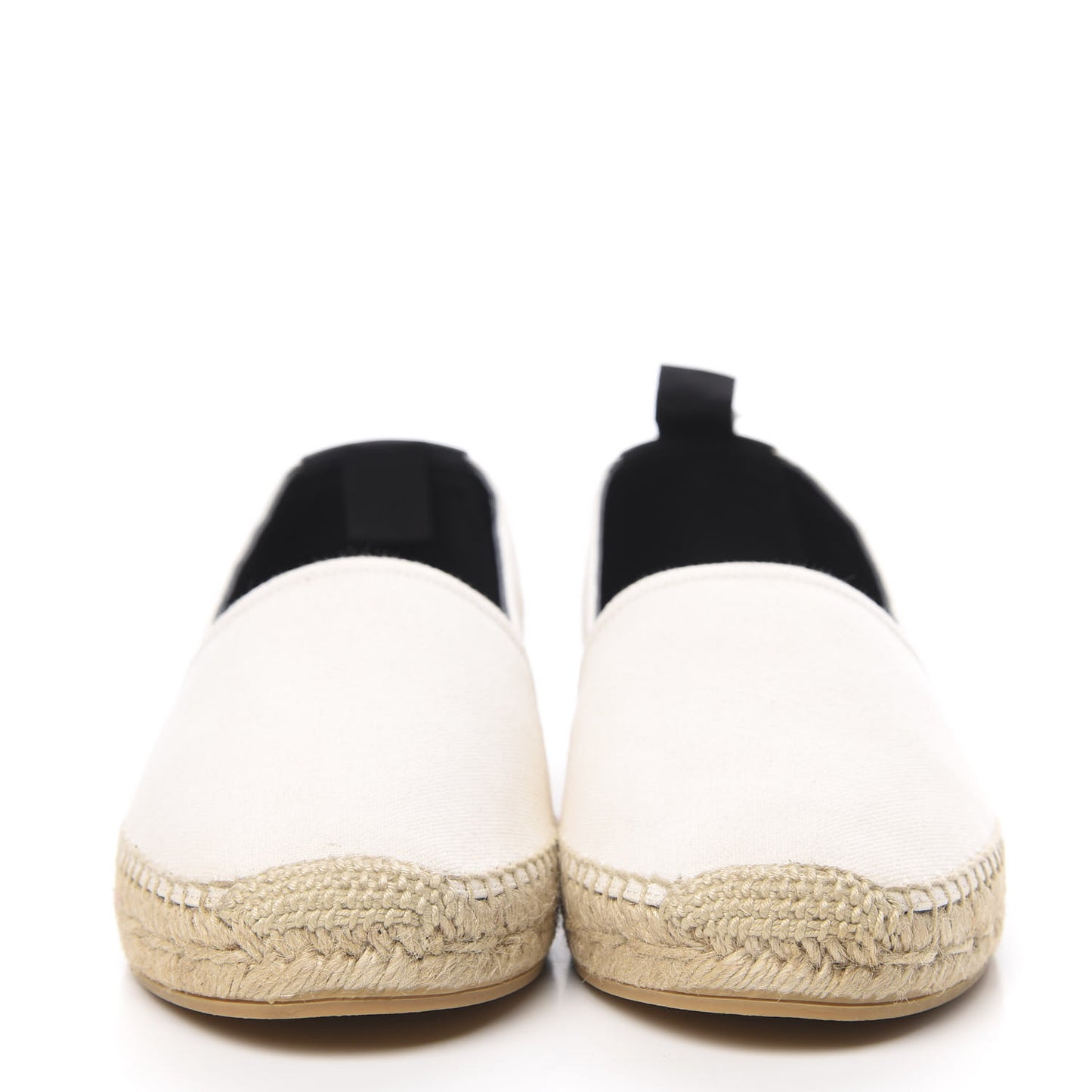 Canvas Nappa Elba Light Logo Embroidered Espadrilles 39 Panna
