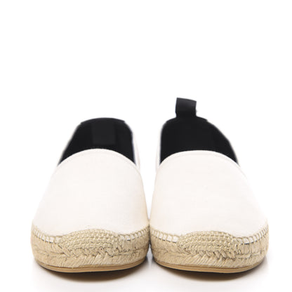 Saint Laurent Canvas Nappa Elba Light Logo Embroidered Espadrilles 39 Panna 2 of 8