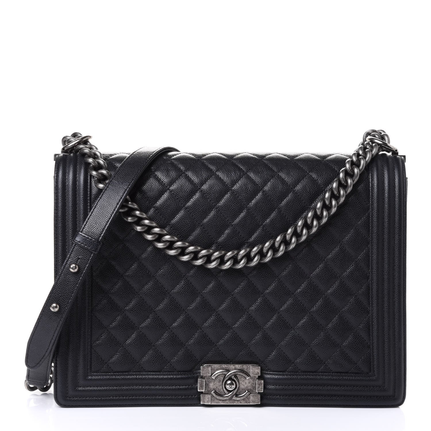 Chanel Caviar Quilted Large Boy Flap Black 2 of 9
