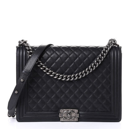 Chanel Caviar Quilted Large Boy Flap Black 2 of 9