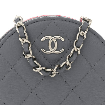 Chanel Lambskin Quilted Round Clutch With Chain Multicolor 9 of 14