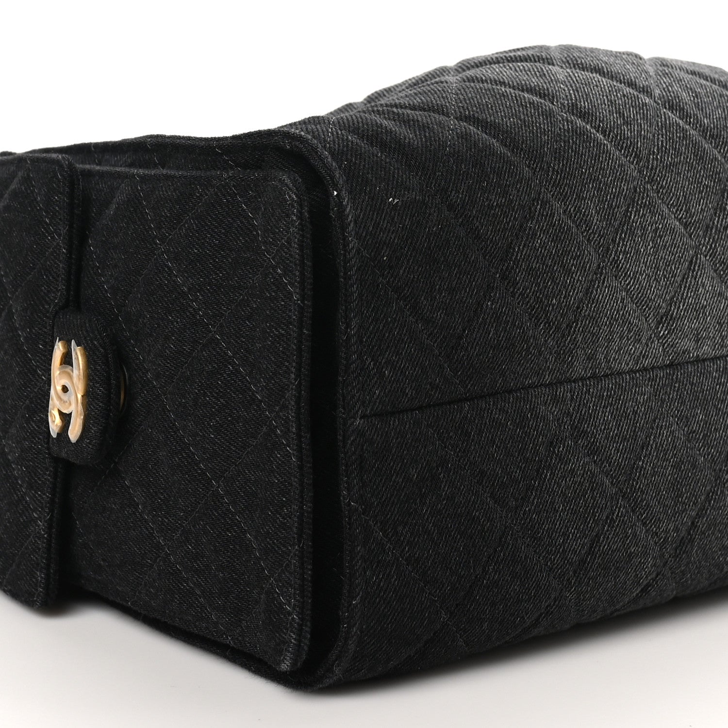 Chanel Washed Denim Quilted Small Chanel 25 Handbag Black 9 of 10