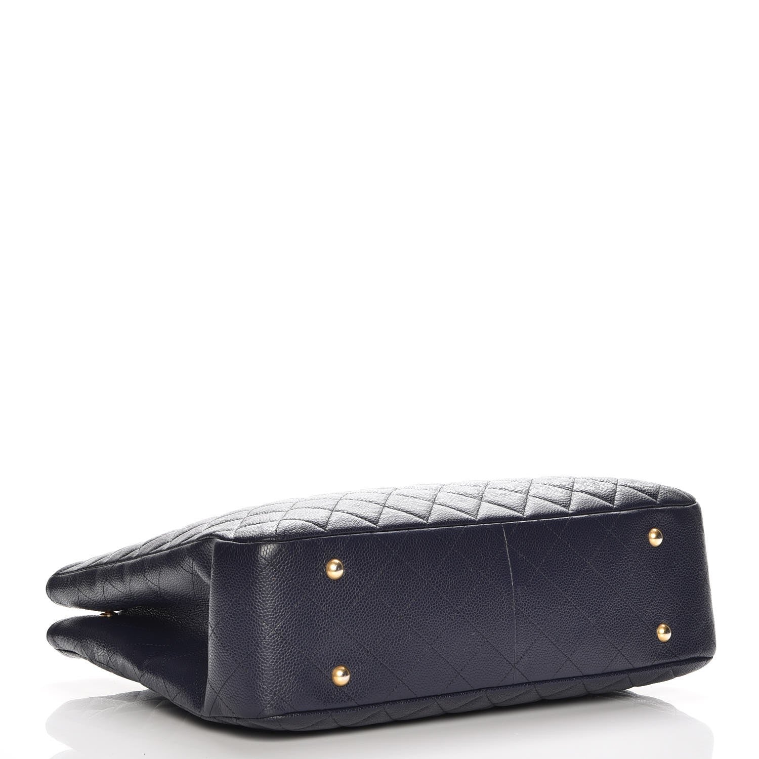 Chanel Caviar Quilted Large Shopping Tote Navy 4 of 10