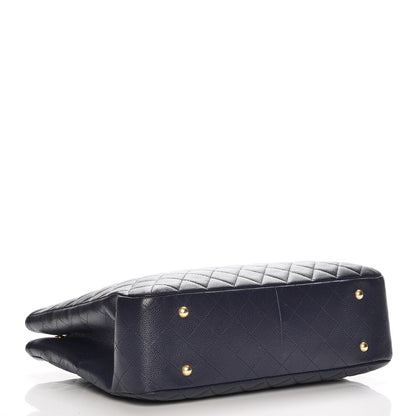 Chanel Caviar Quilted Large Shopping Tote Navy 4 of 10