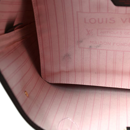 Louis Vuitton Damier Ebene Neo Neverfull MM Rose Ballerine 11 of 14