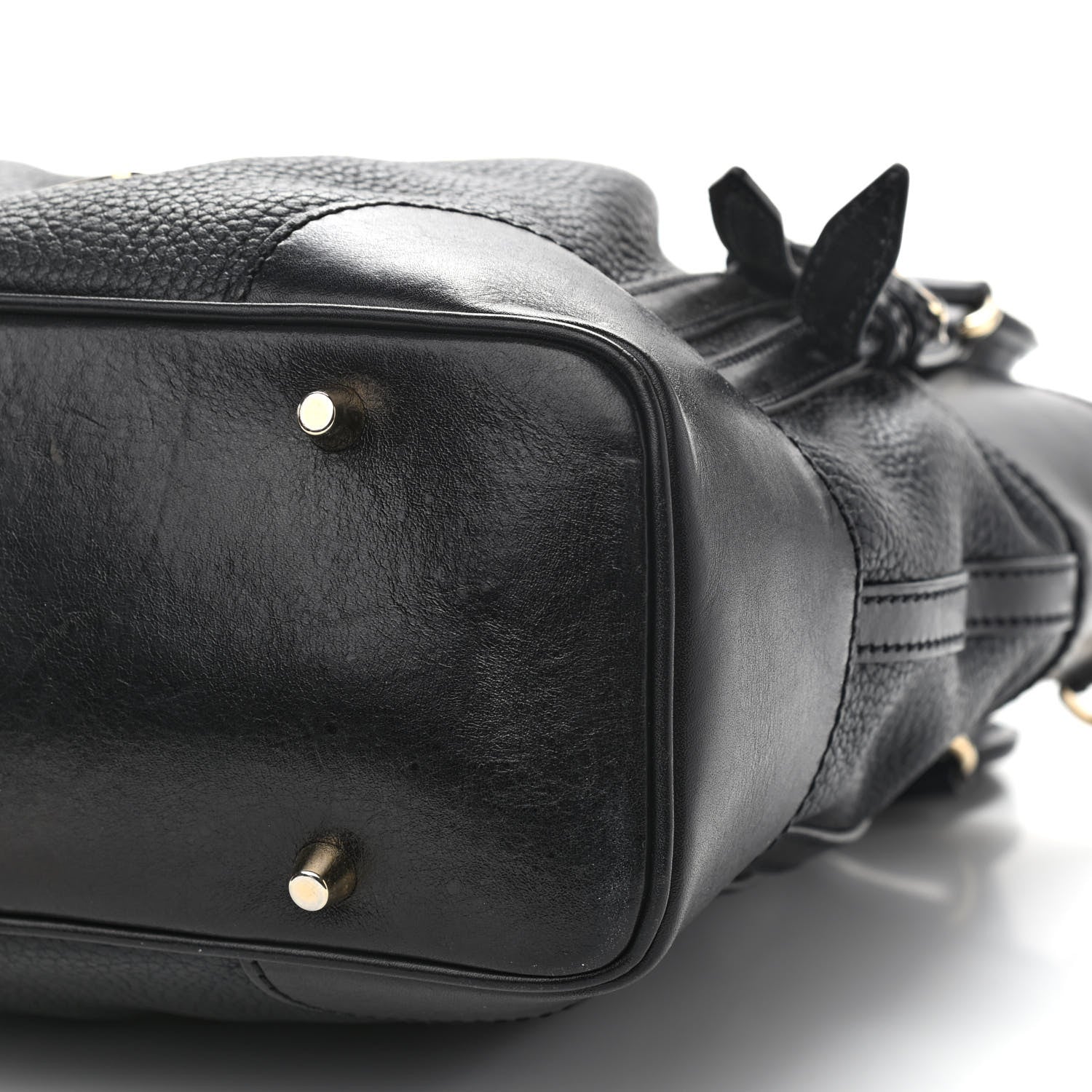 Burberry Calfskin Medium Whipstitch Tote Black 10 of 10