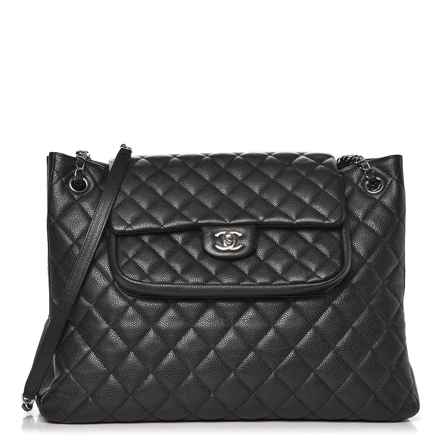 Chanel Caviar Quilted Flap Tote Black 1 of 7