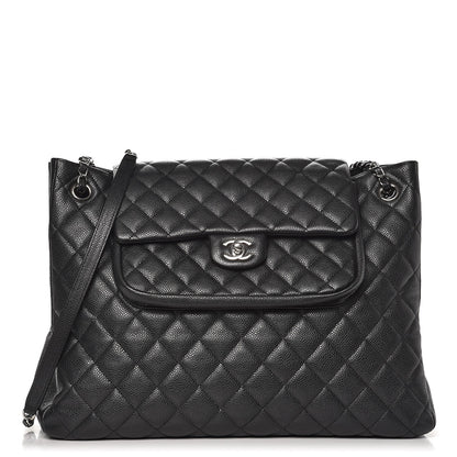 Chanel Caviar Quilted Flap Tote Black 1 of 7