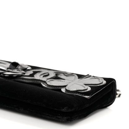 Chanel Velvet Lambskin Camellia No. 5 Flap Bag Black 9 of 9