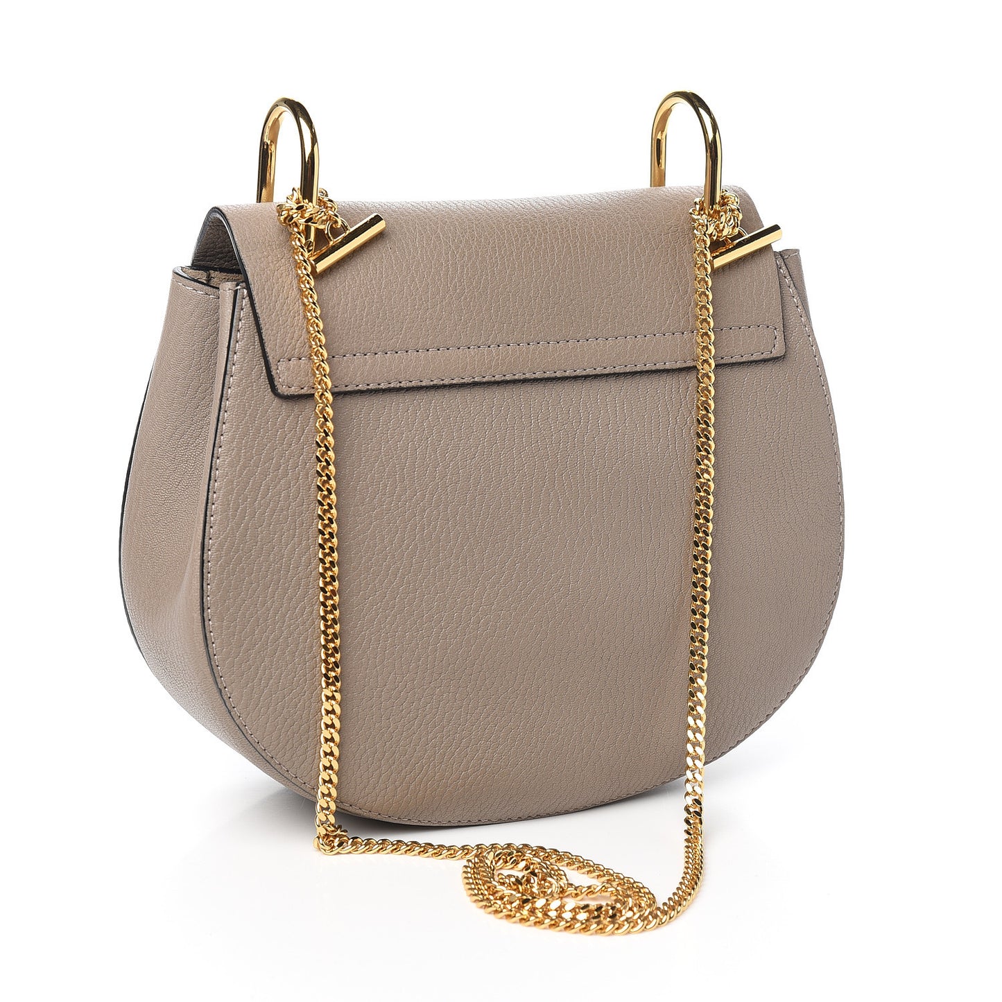 Grained Lambskin Drew Shoulder Bag Motty Grey