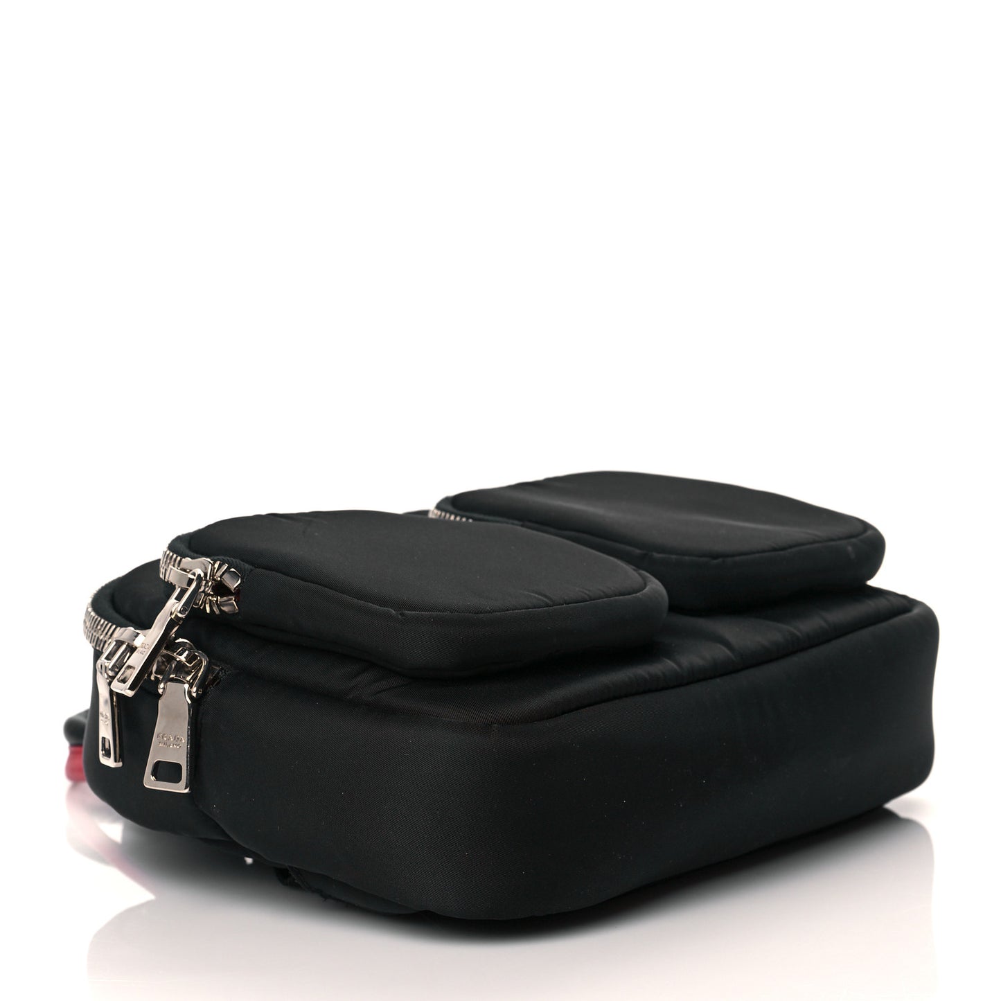 Tessuto Nylon Pocket Top Handle Cargo Backpack Black