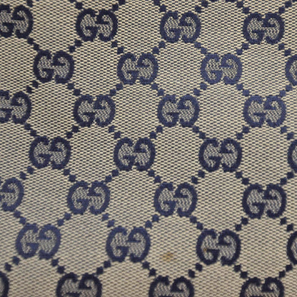 Gucci Monogram Medium Horsebit Chain Hobo Navy 10 of 11