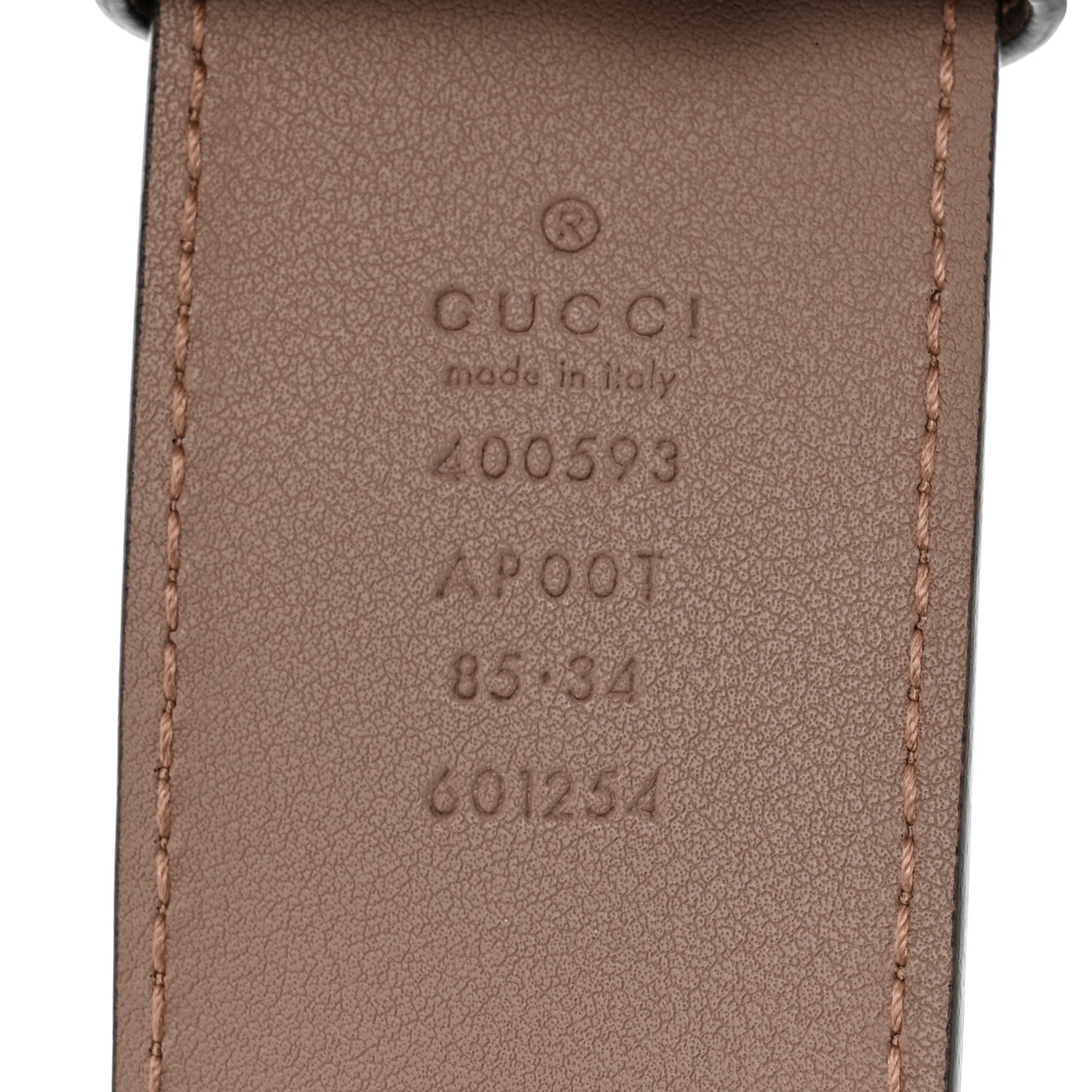 Gucci Calfskin Double G 40mm Belt 85 34 Porcelain Rose 5 of 5