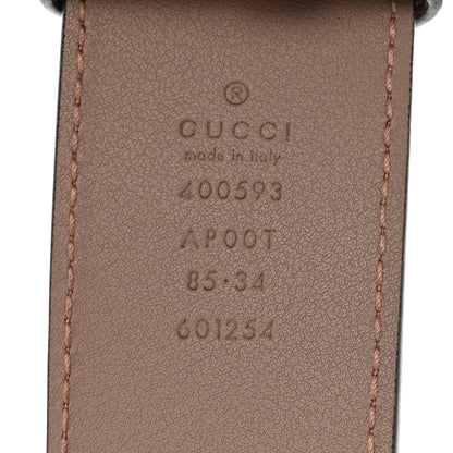 Gucci Calfskin Double G 40mm Belt 85 34 Porcelain Rose 5 of 5
