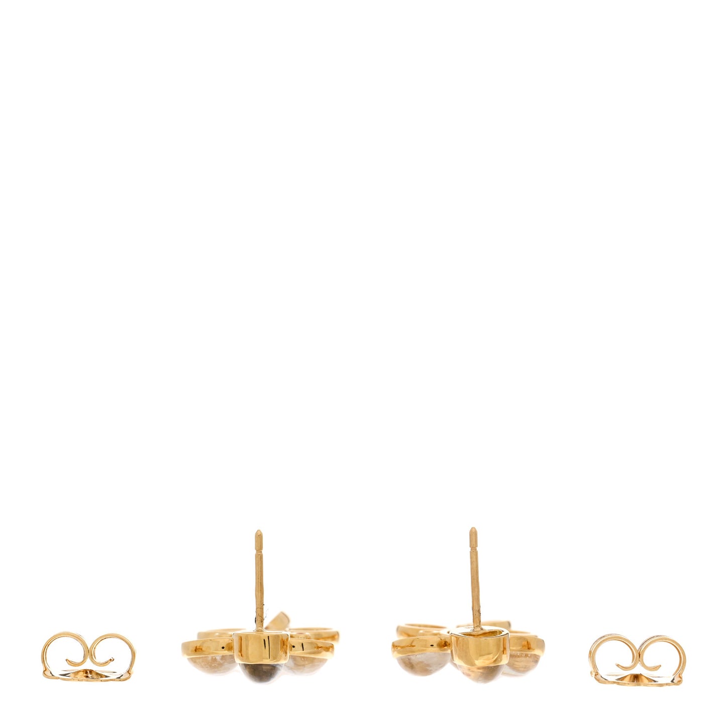 18K Yellow Gold Moonstone Diamond Drop Earrings