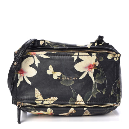 Givenchy Lambskin Magnolia and Moth Print Mini Pandora Black 1 of 13