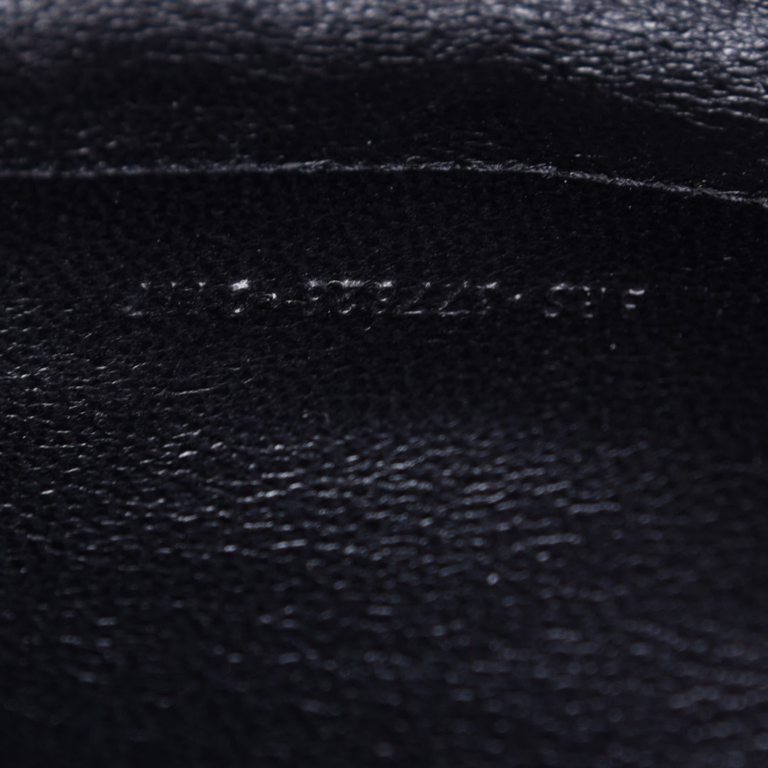 Saint Laurent Grain De Poudre Matelasse Chevron Monogram Chain Wallet Black 7 of 11