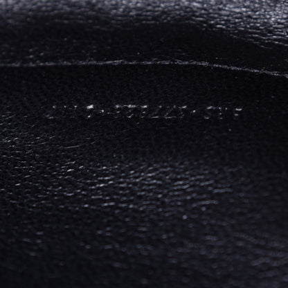 Saint Laurent Grain De Poudre Matelasse Chevron Monogram Chain Wallet Black 7 of 11